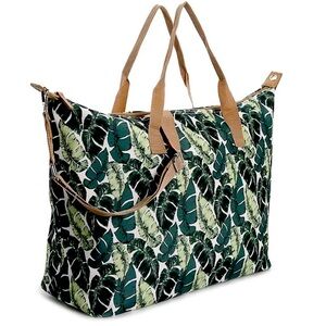 DSW Katie & Kelly Green Leaf Weekender Bag